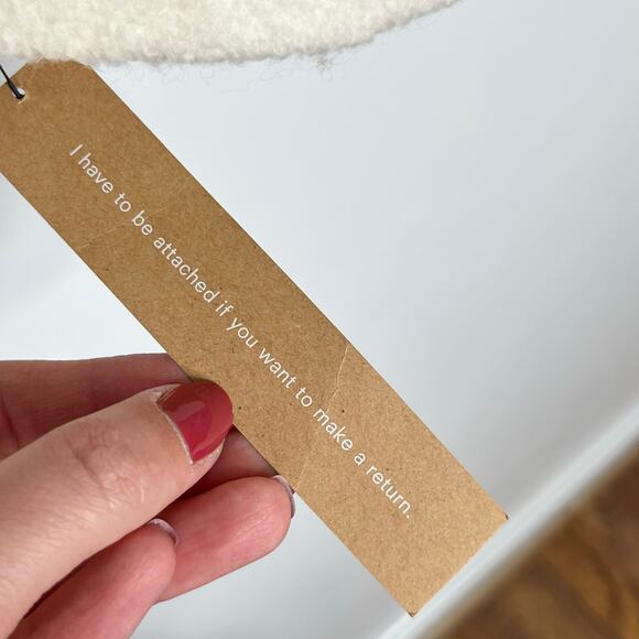 Reformation Amora Top Womens 2 Cream Button Front Wool Blend Preppy - Picture 11 of 14